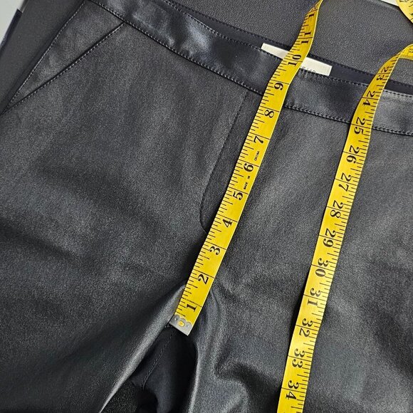 Lafayette 148 Womens Manhattan Pant, Lambskin Front, Stretch Back, Black, Size 8 - Picture 4 of 11